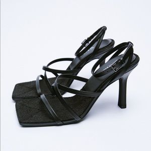 Zara Heeled Leather Sandals with Jute Insole